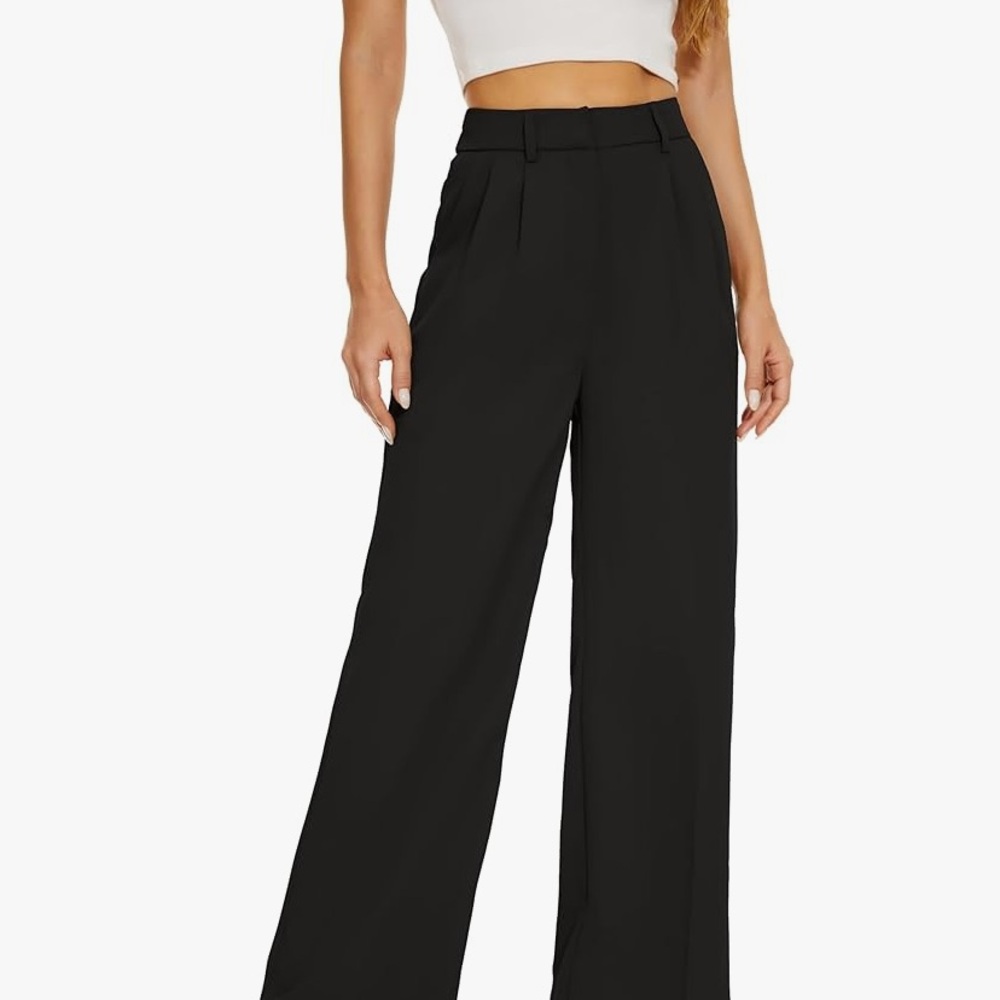 Kiczoy Black Wide-Leg Women's Pants. New w/o tags